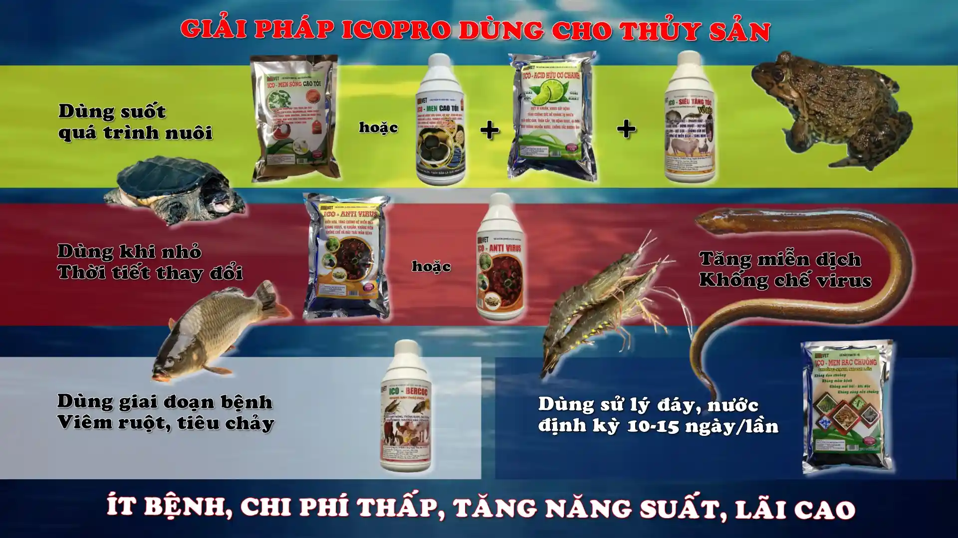 Bộ giải pháp ICOPRO dùng cho thủy sản
