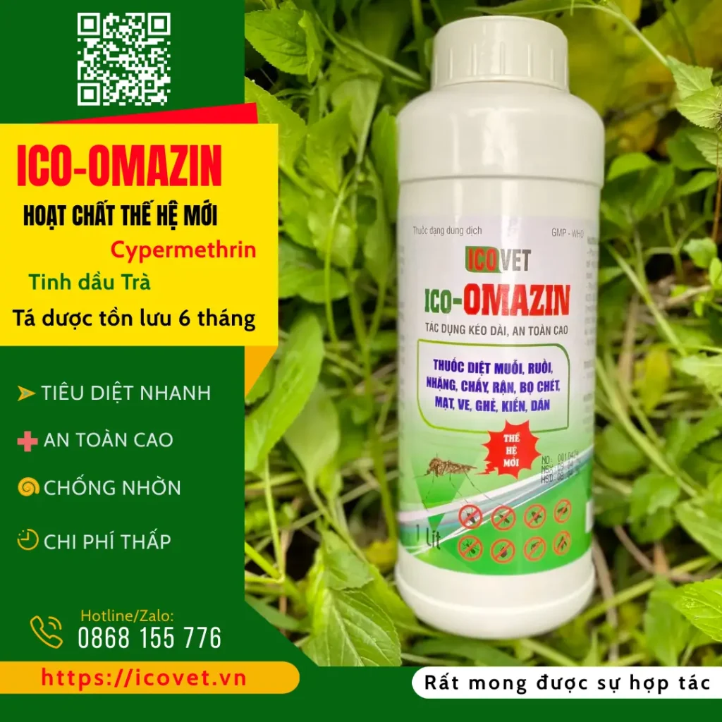 ICO-OMAZIN - Thuốc diệt muỗi, dán, bọ mạt