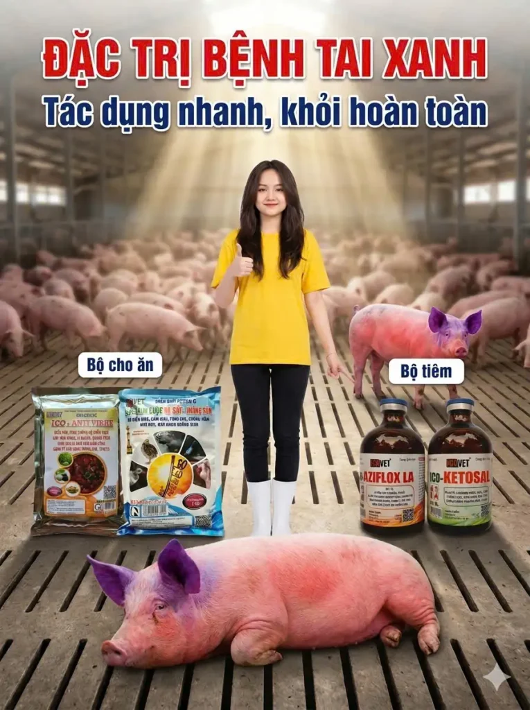 ICO-ANTI VIRUS - Đặc trị bệnh tai xanh ở lợn