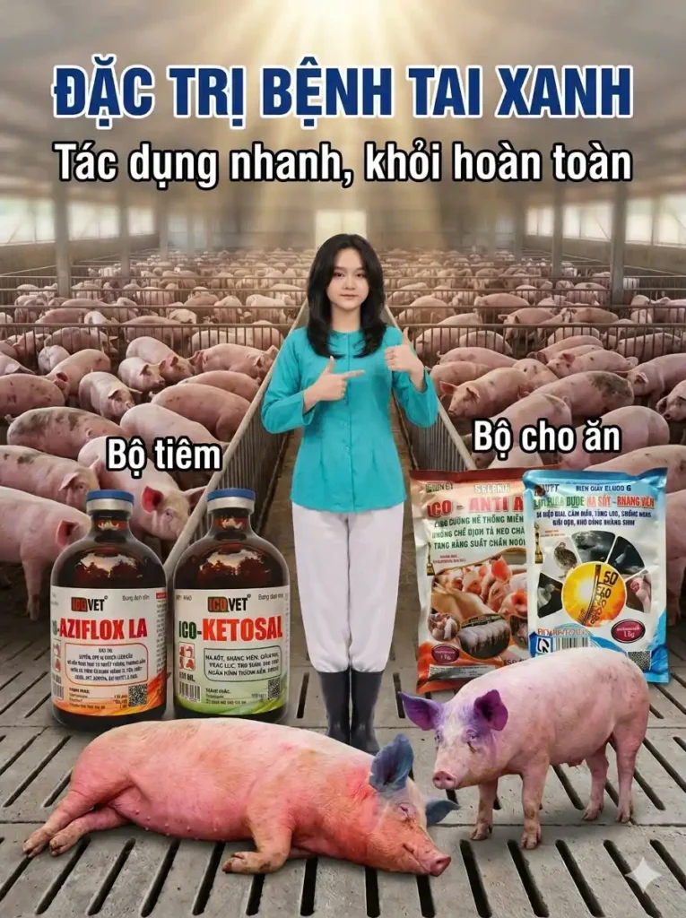 ICO-ANTI ASF - Đặc trị bệnh tai xanh ở lợn