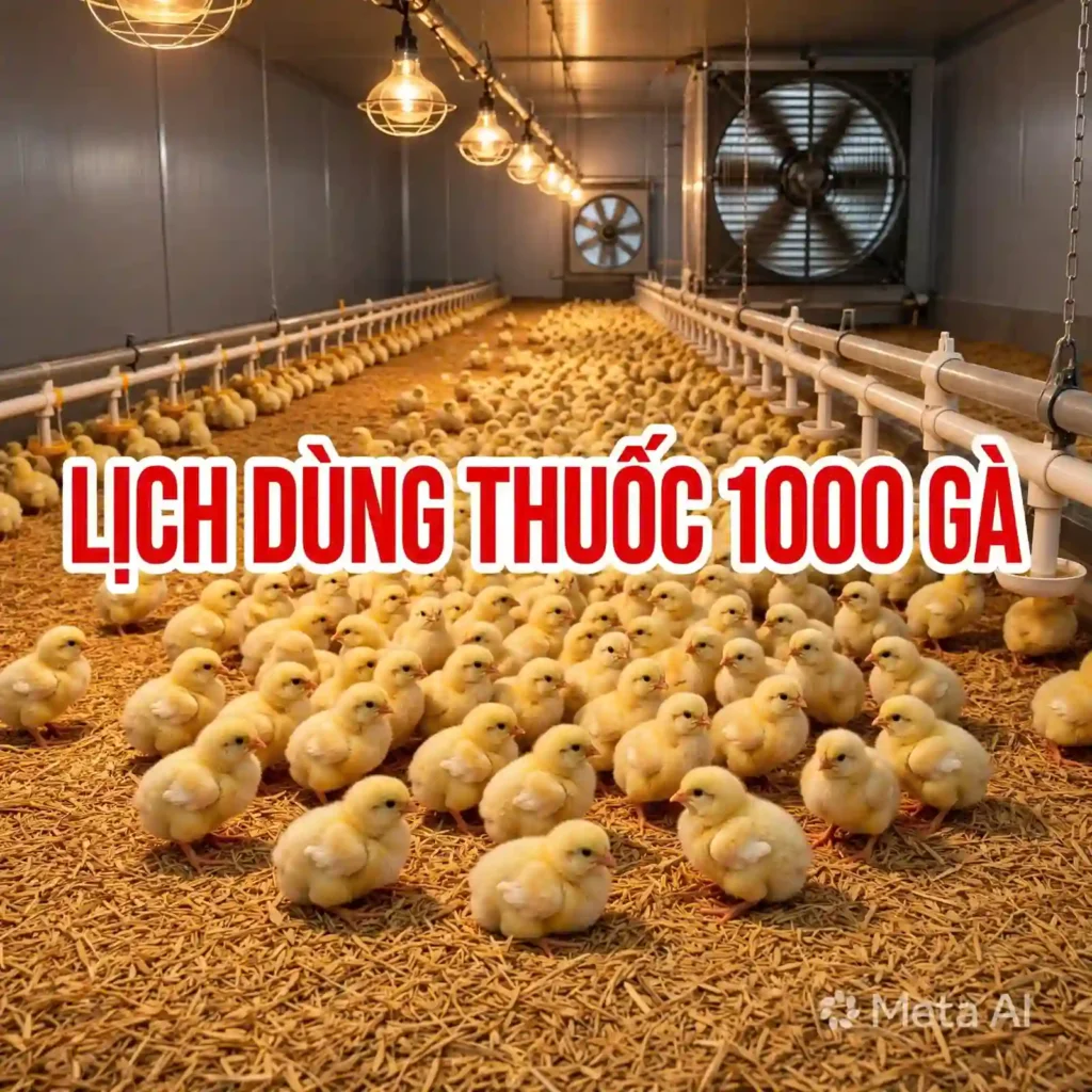 Lịch thuốc gà màu không tồn dư kháng sinh ICOVET